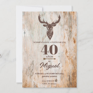 INVITACION PARA CUMPLEANOS DE HOMBRE TEMA CAZAR INBJUDNINGAR
