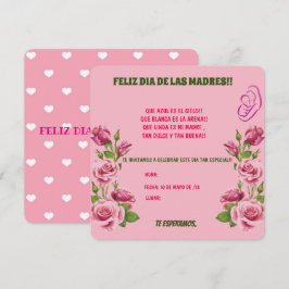 INVITACION PARA EL DIA DE LAS MADRES. INBJUDNINGAR