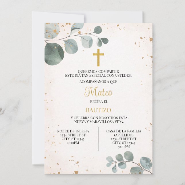 INVITACION PARA EVENTO RELIGIOSO DE NINO INBJUDNINGAR (Framsida)