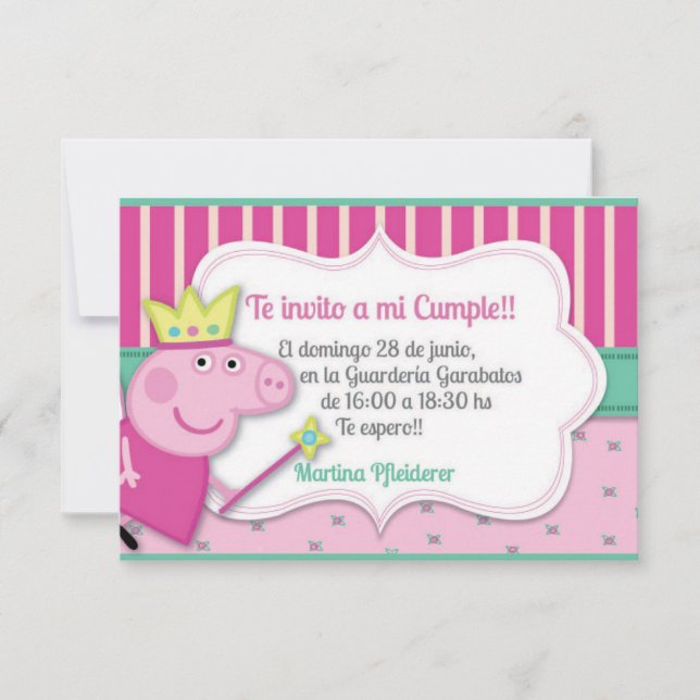 Invitacíon Pepa Inbjudningar (Framsida)