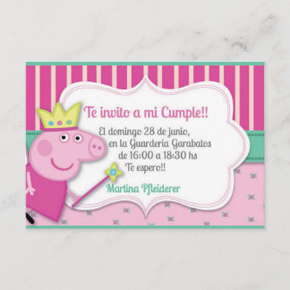 Invitacíon Pepa Inbjudningar