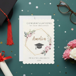 Invitación Personalized graduation ticket with cap Inbjudningar