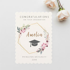 Invitación Personalized graduation ticket with cap Inbjudningar