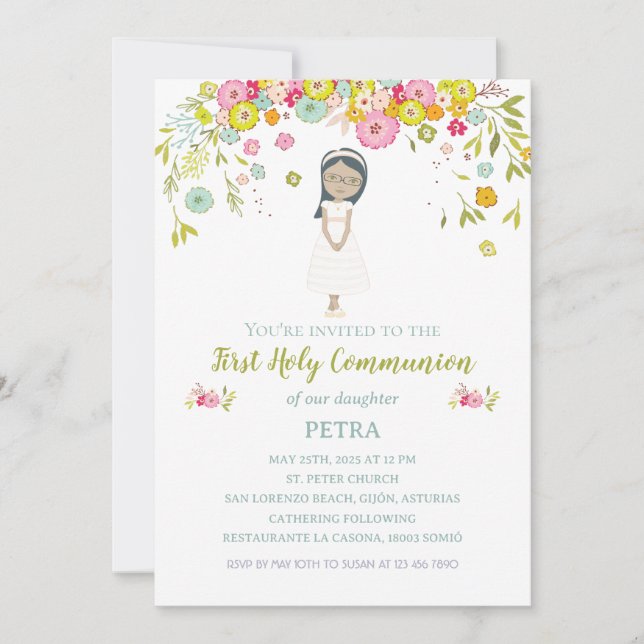 Invitación PETRA Primera Comunión Inbjudningar (Framsida)