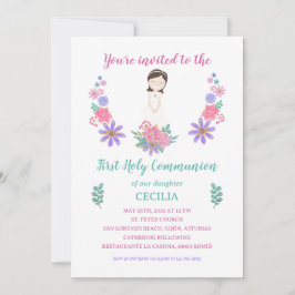 Invitación Primera Comunión CECILIA Inbjudningar