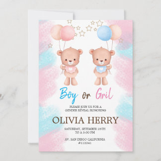 INVITACION REVELACION DE GENERO INBJUDNINGAR