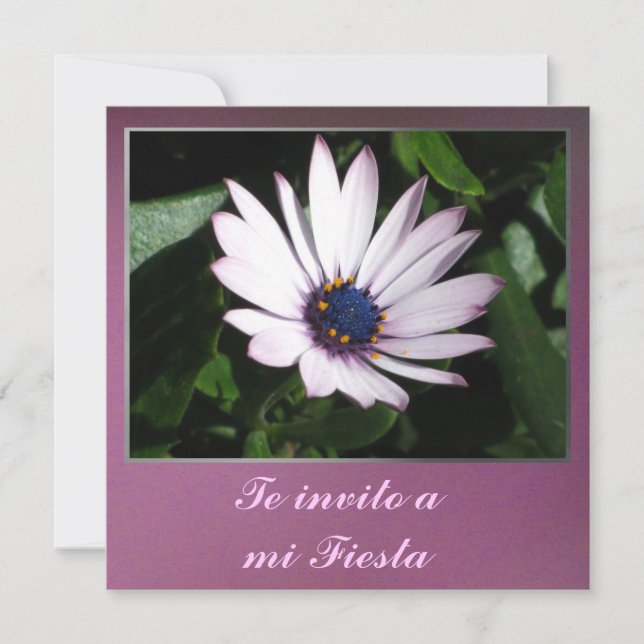 Invitación - Te invito en mi-Fiesta - margarita Inbjudningar (Framsida)