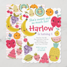 Invitación Tuttifrutti Birthday Invitation Inbjudningar