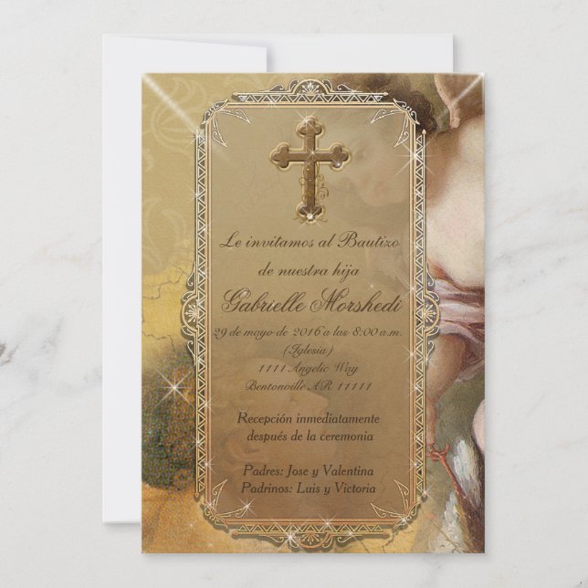 invitaciones de bautizo, Baptism Investigation Inbjudningar (Framsida)
