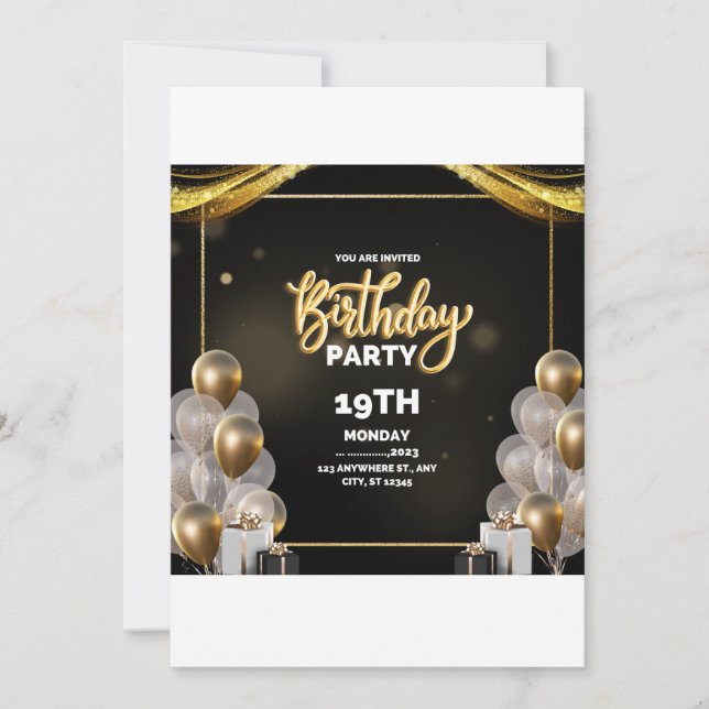 INVITATATION BIRTHDAT 19:E INBJUDNINGAR (Framsida)