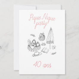 Invitation anniversaire Pique Nique Inbjudningar