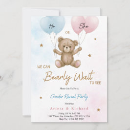 Invitation card for gender reveal party inbjudningar
