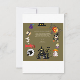 invitation card for halloueen party inbjudningar