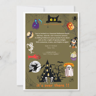 invitation card to an alooeen party inbjudningar