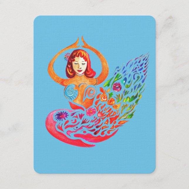 Invitation Card Yoga Meditation Rainbow Colors  Inbjudningar (Framsida)