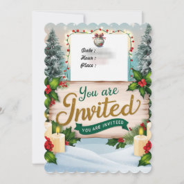 Invitation chrismas you'are invited inbjudningar