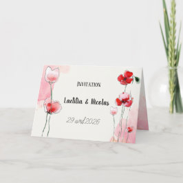 Invitation "Coquelicots" Inbjudan