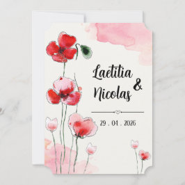 Invitation "Coquelicots" Inbjudningar