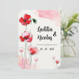 Invitation "Coquelicots" Inbjudningar