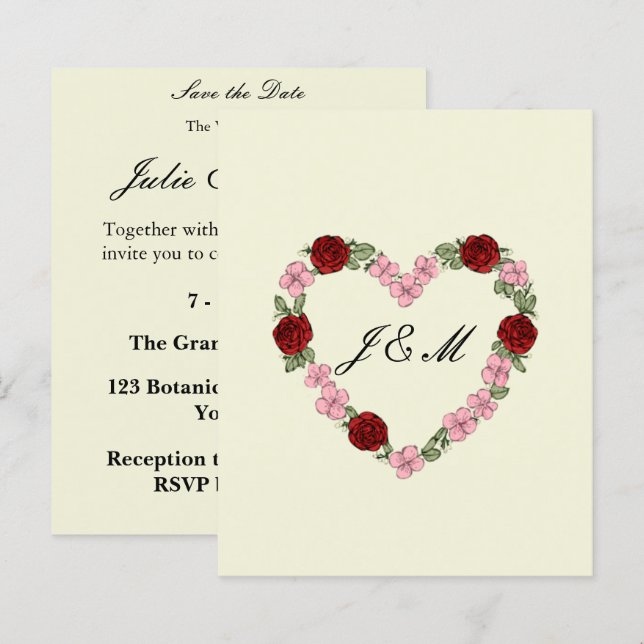  Invitation de mariage Champêtre (Fram/baksida)