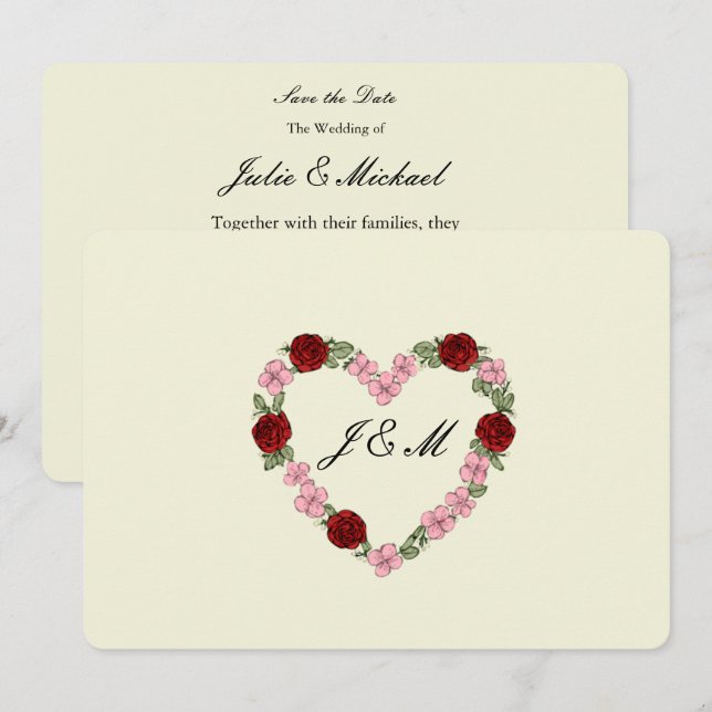 Invitation de mariage Champêtre Inbjudningar (Fram/baksida)