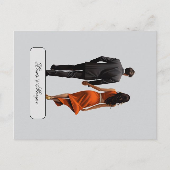 Invitation de mariages | Faire-part Inbjudan Vykort (Baksida)