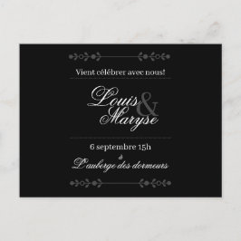 Invitation de mariages | Faire-part Inbjudan Vykort