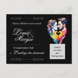 Invitation de mariages | Faire-part Inbjudan Vykort