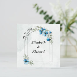Invitation "Fleurs bleues" Inbjudningar