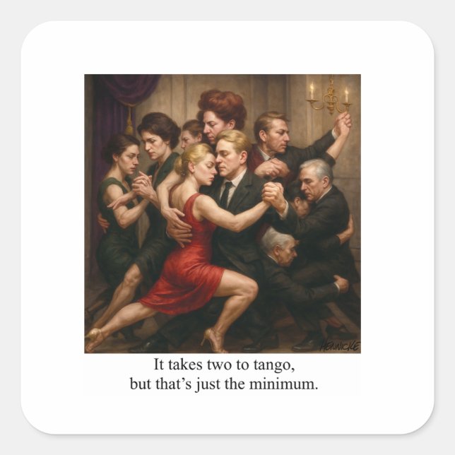 Invitation Fyrkantigt Klistermärke (Framsida)