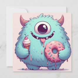 Invitation “Le p’tit monstre gourmand“ Inbjudningar