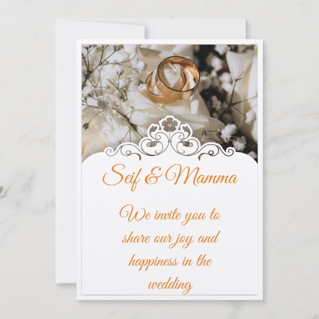 invitation mariage  inbjudningar (Framsida)