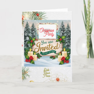 Invitation pliée chrismas inbjudan