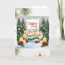 Invitation pliée chrismas inbjudan