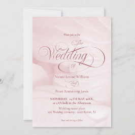 Invitation simple de mariage pivoine rose inbjudningar