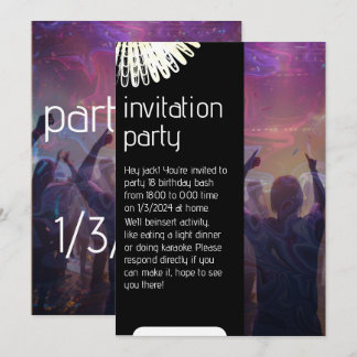 Invitation simple, Taille : 12,7 cm x 17,8 cm, Pap Inbjudningar