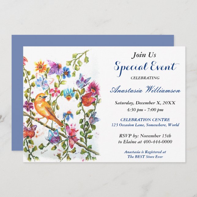 INVITATION TILL EN NYCKFULL UTOMHUSFEST INBJUDNINGAR (Fram/baksida)