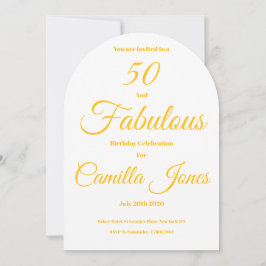 Invitation to a 50th Birthday Party Inbjudningar