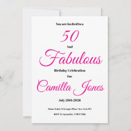 Invitation to a 50th Birthday Party Inbjudningar