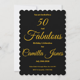 Invitation to a 50th Birthday Party Inbjudningar