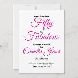 Invitation to a 50th Birthday Party Inbjudningar