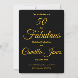 Invitation to a 50th Birthday Party Inbjudningar
