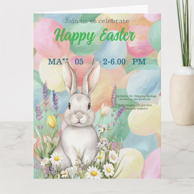 invitation to Easter with Peter Rabbit Tack Kort (Framsida)