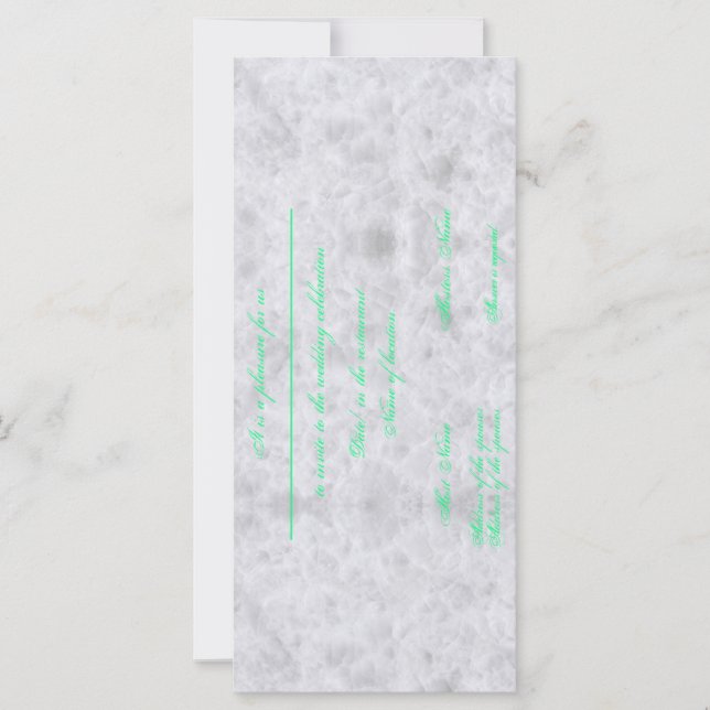 Invitation to the wedding card marble – Marriage (Framsida)