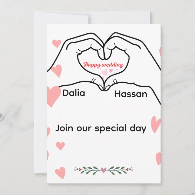 Invitation wedding  inbjudningar (Framsida)