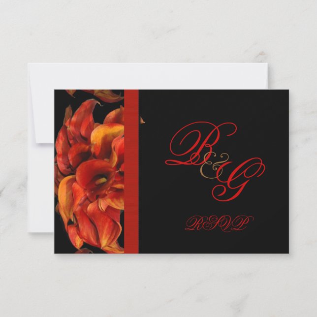 INVITATIONER FÖR PIXDezines BURNT ORANGE CALLA LIL OSA Kort (Framsida)