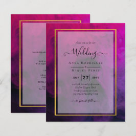 INVITE FÖR INVITE FÖR Magenta Plum Lila BLÄCK Wedd