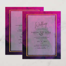 INVITE FÖR INVITE FÖR Magenta Plum Lila BLÄCK Wedd