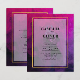 INVITE FÖR INVITE FÖR Magenta Plum Lila BLÄCK Wedd