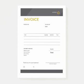 invoice post-it block